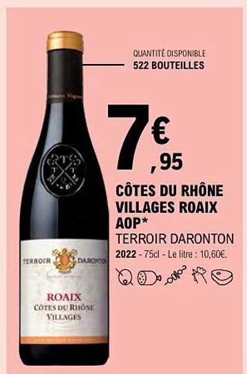 CÔTES DU RHÔNE VILLAGES ROAIX AOP* TERROIR DARONTON
