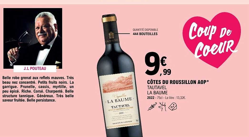 CÔTES DU ROUSSILLON AOP* TAUTAVEL LA BAUME