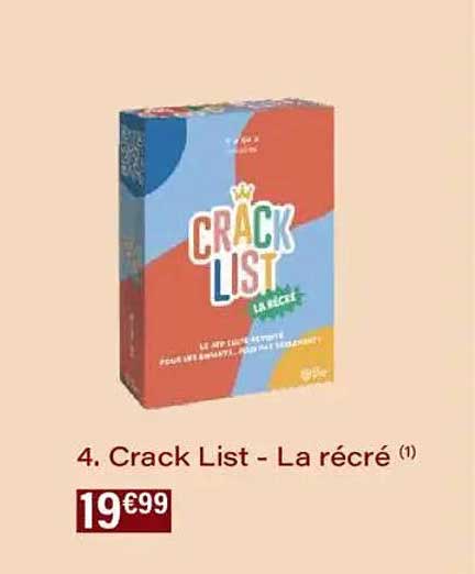 Crack List - La récré
