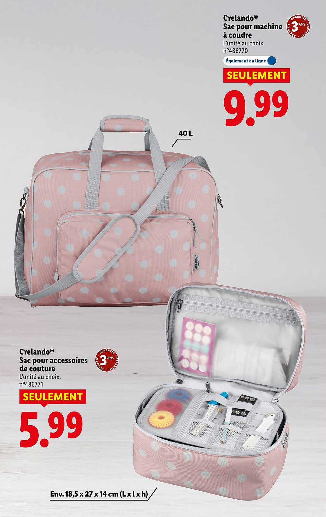 Crelando® Sac pour machine à coudre