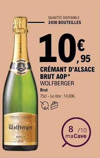 CRÉMANT D’ALSACE BRUT AOP* WOLFBERGER