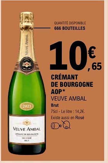 CRÉMANT DE BOURGOGNE AOP* VEUVE AMBAL