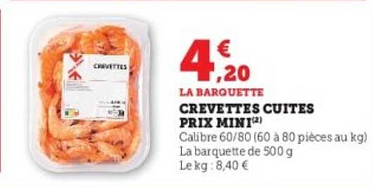 CREVETTES CUITES PRIX MINI