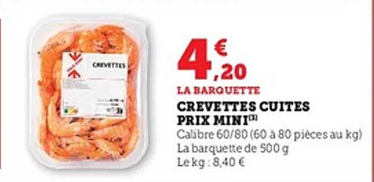 CREVETTES CUITES PRIX MINI