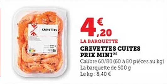 CREVETTES CUITES PRIX MINI