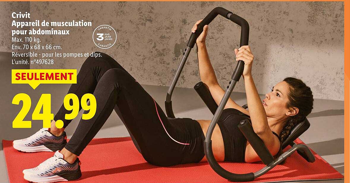 Crivit Appareil de musculation pour abdominaux