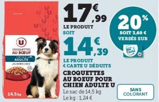 CROQUETTES AU BOEUF POUR CHIEN ADULTE U