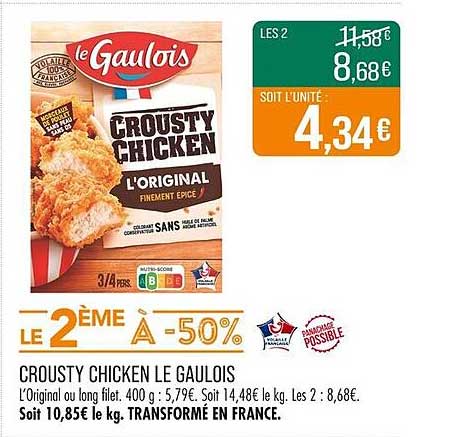 CROUSTY CHICKEN LE GAULOIS