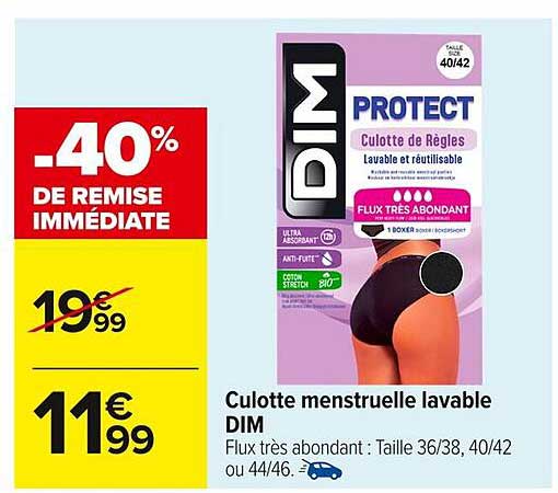 Culotte menstruelle lavable DIM