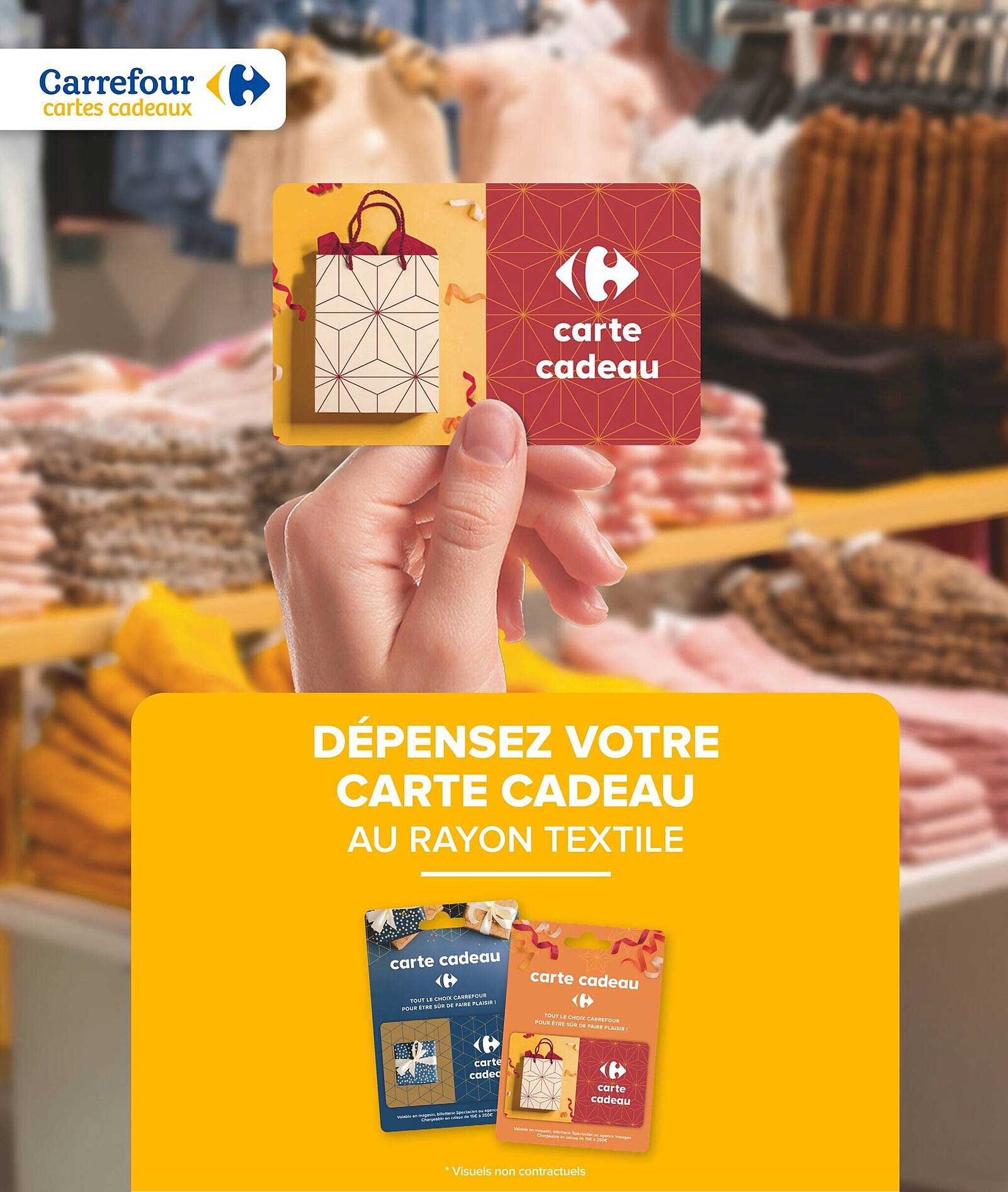 DÉPENSEZ VOTRE CARTE CADEAU AU RAYON TEXTILE