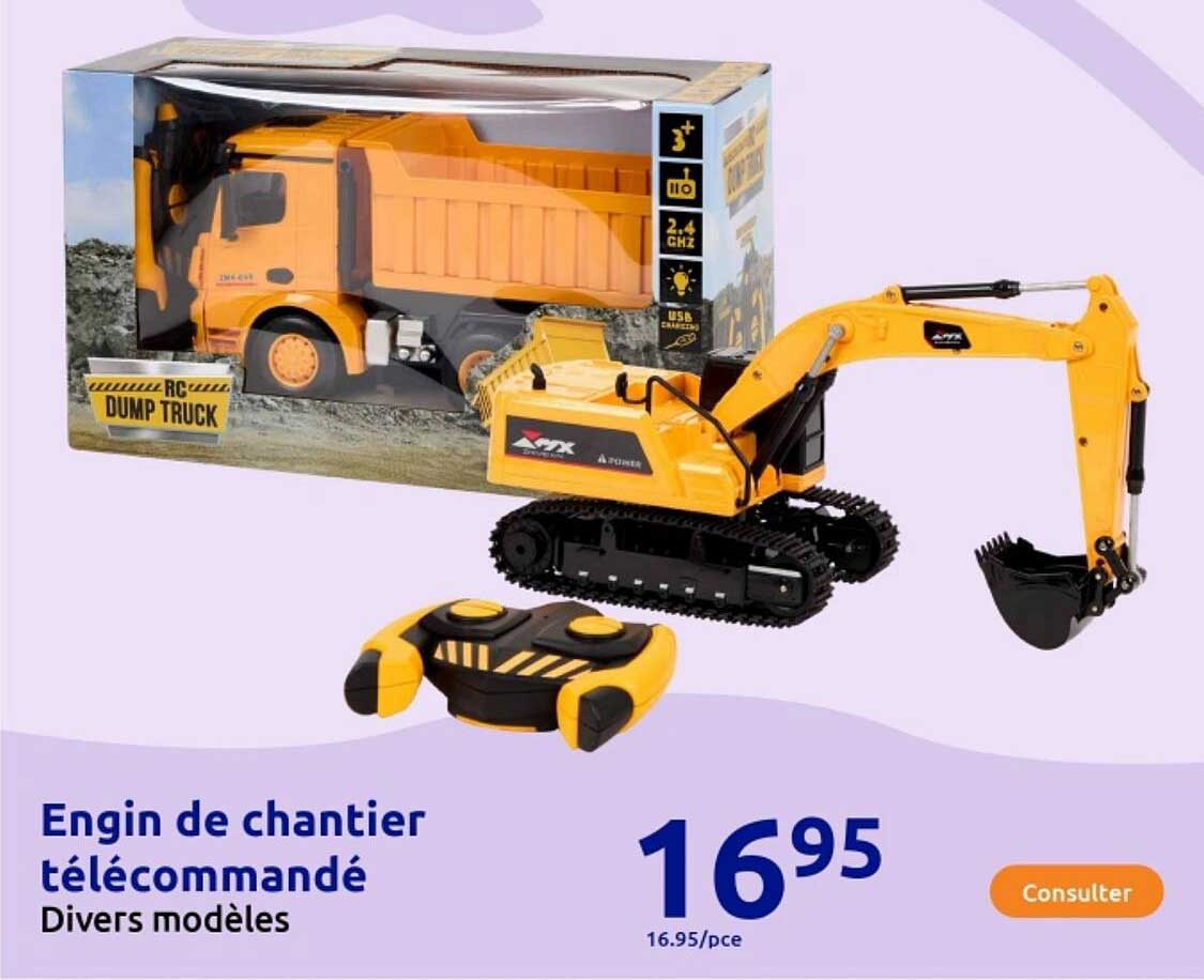 Engin de chantier télécommandé