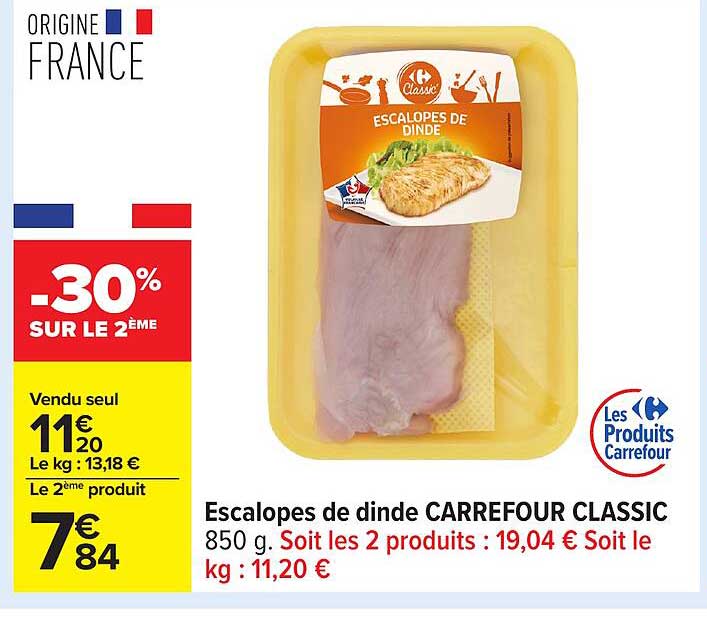Escalopes de dinde CARREFOUR CLASSIC