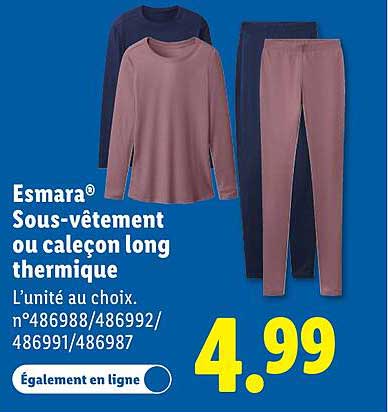 Esmara® Sous-vêtement ou caleçon long thermique
