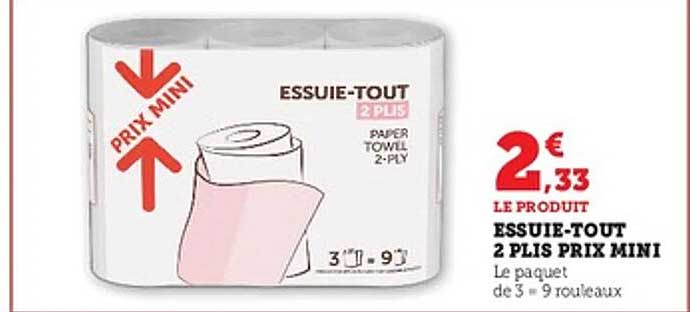 ESSUIE-TOUT 2 PLIS PRIX MINI