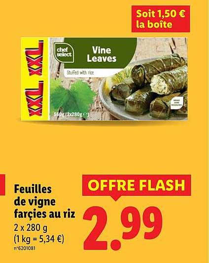Feuilles de vigne farcies au riz