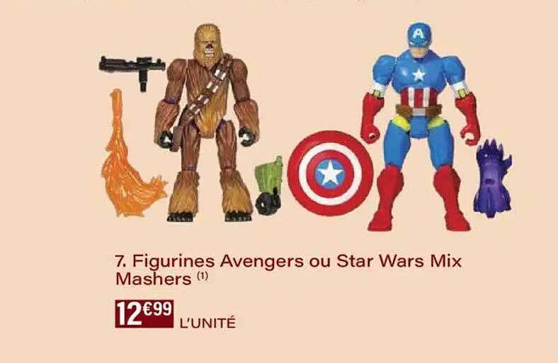 Figurines Avengers ou Star Wars Mix Mashers