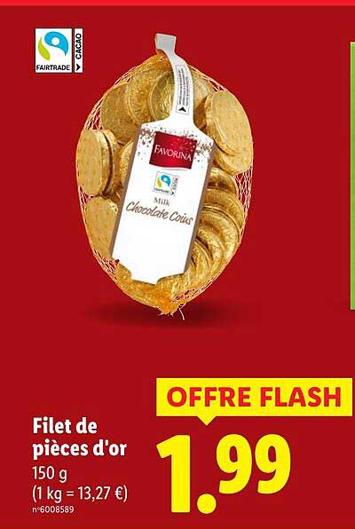 Filet de pièces d'or