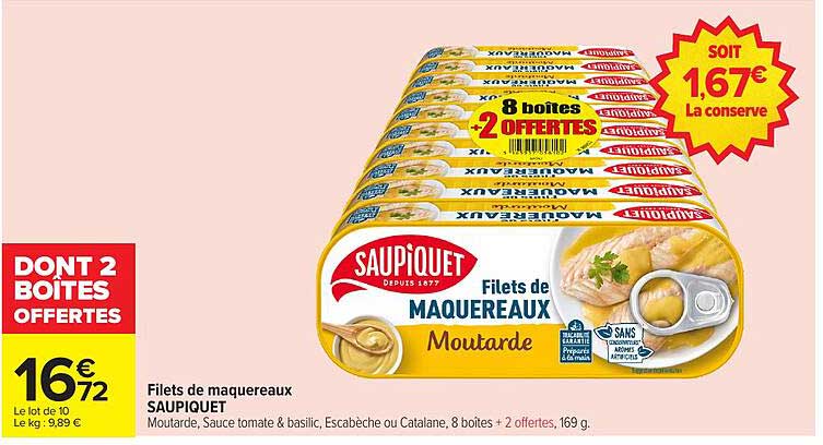 Filets de maquereaux SAUPIQUET