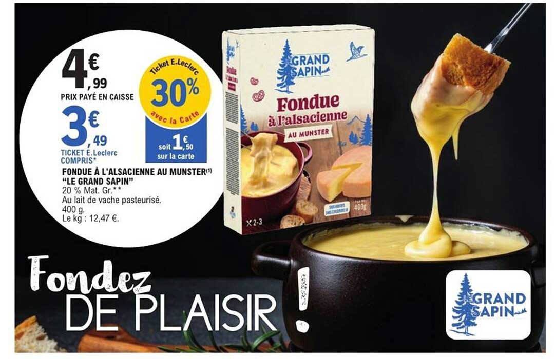 FONDUE À L’ALSACIENNE AU MUNSTER "LE GRAND SAPIN"