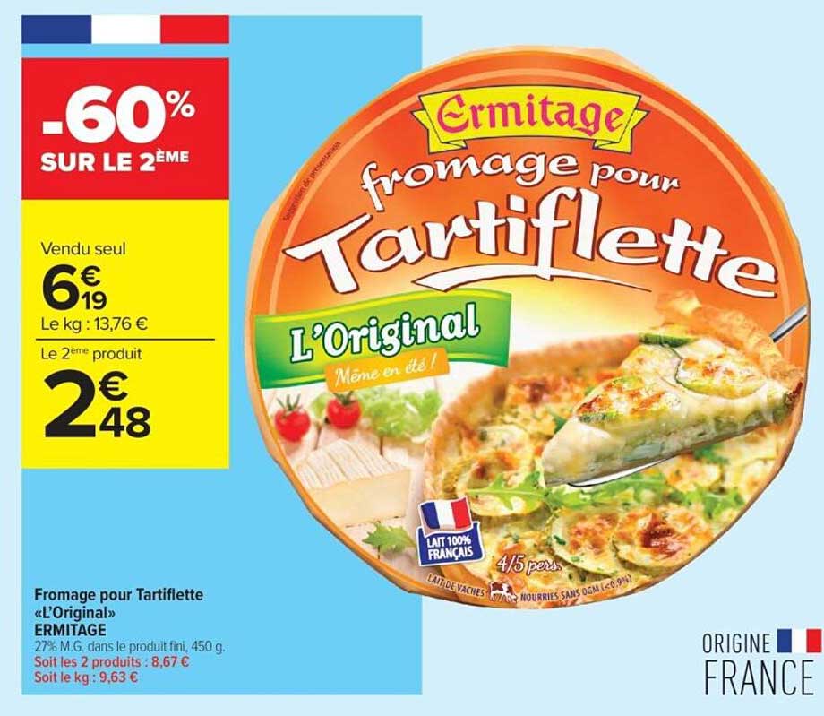 Fromage pour Tartiflette «L'Original» ERMITAGE