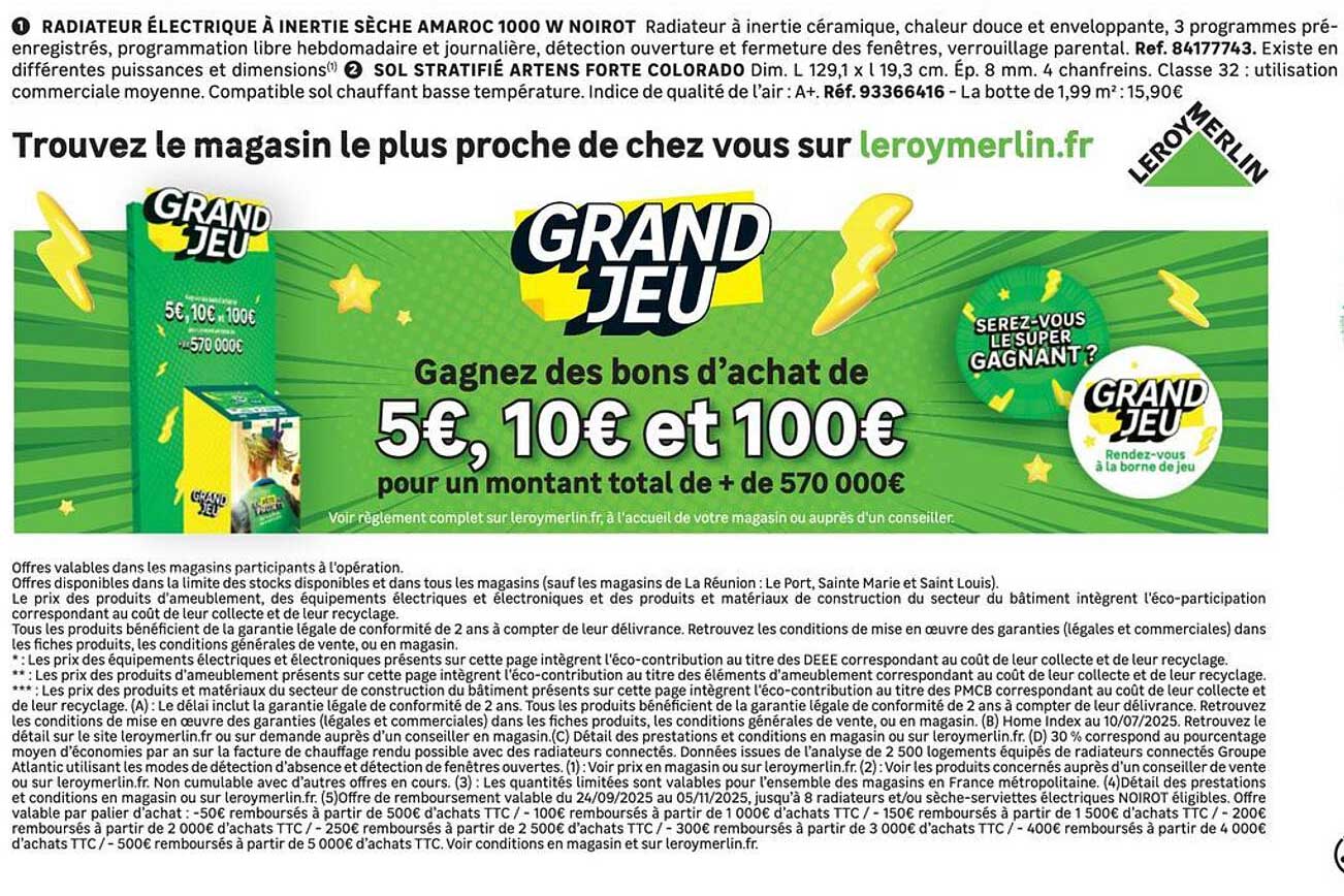 Gagnez des bons d’achat de 5€, 10€ et 100€