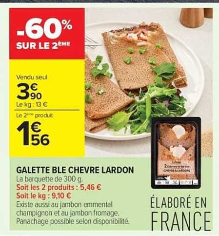 GALETTE BLE CHEVRE LARDON