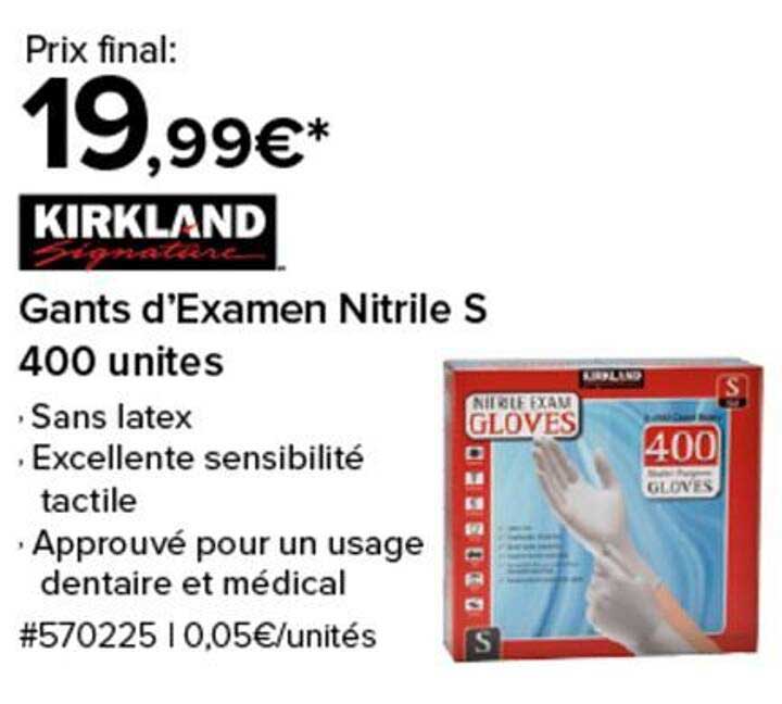 Gants d'Examen Nitrile S 400 unités