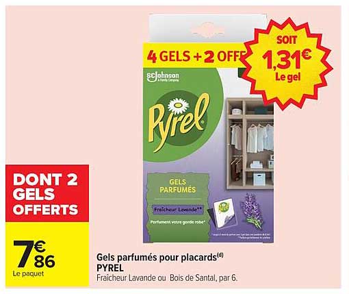 Gels parfumés pour placards PYREL