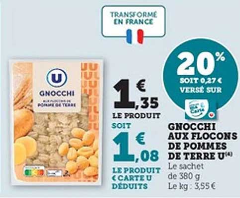 Gnocchi aux flocons de pommes de terre U