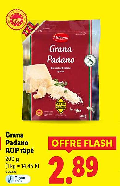Grana Padano AOP râpé