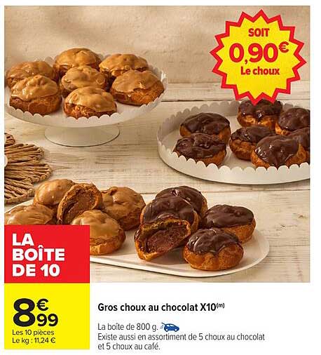 Gros choux au chocolat X10(m)