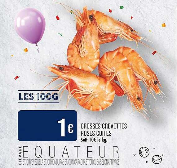 GROSSSES CREVETTES ROSES CUITES