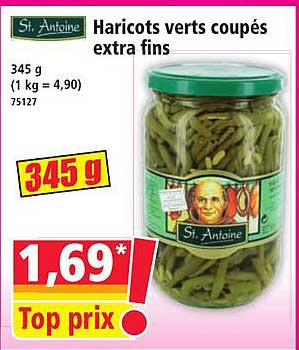 Haricots verts coupés extra fins