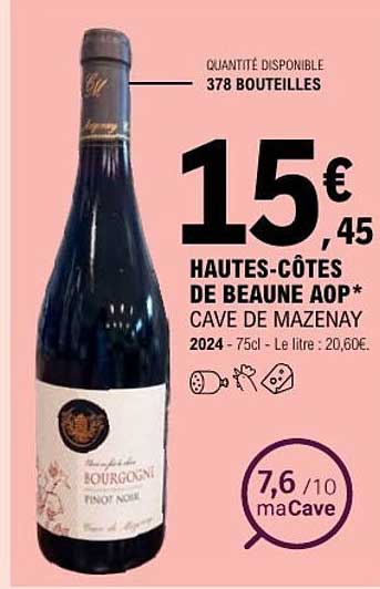 HAUTES-CÔTES DE BEAUNE AOP* CAVE DE MAZENAY