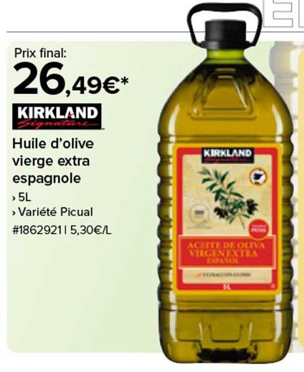 Huile d'olive vierge extra espagnole