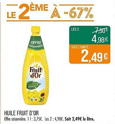 HUILE FRUIT D'OR