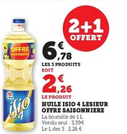 HUILE ISIO 4 LESIEUR OFFRE SAISONNIERE
