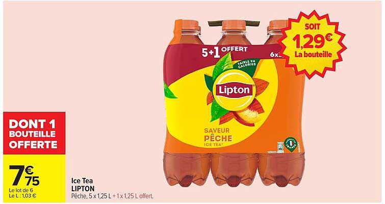 Ice Tea LIPTON - Saveur Pêche