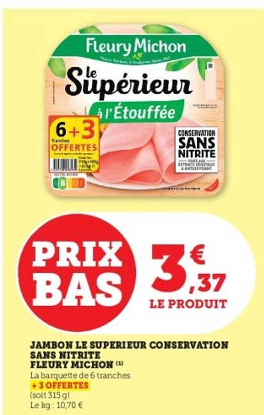 JAMBO LE SUPERIEUR CONSERVATION SANS NITRITE FLEURY MICHON