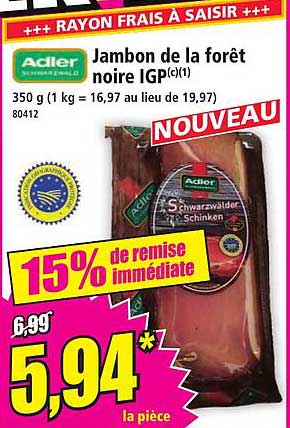 Jambon de la forêt noire IGP