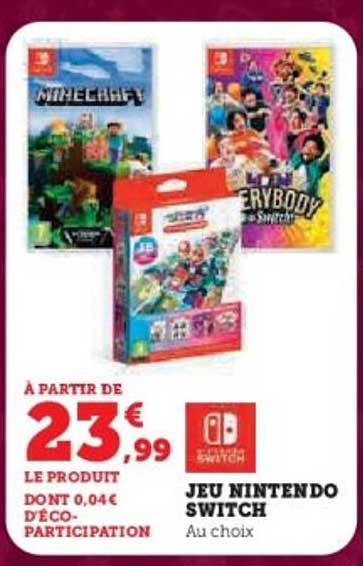 JEU NINTENDO SWITCH Au choix