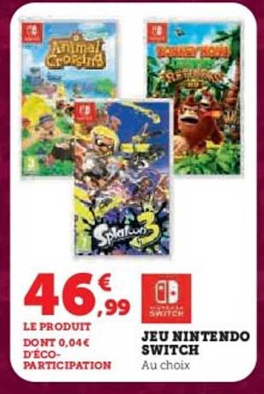 JEU NINTENDO SWITCH Au choix