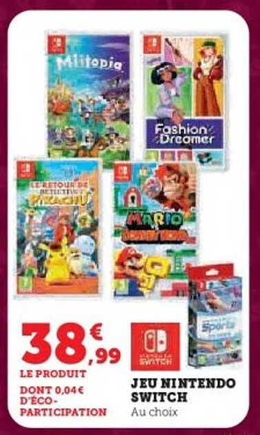 JEU NINTENDO SWITCH Au choix