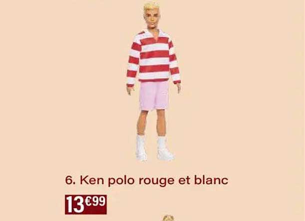 Ken polo rouge et blanc