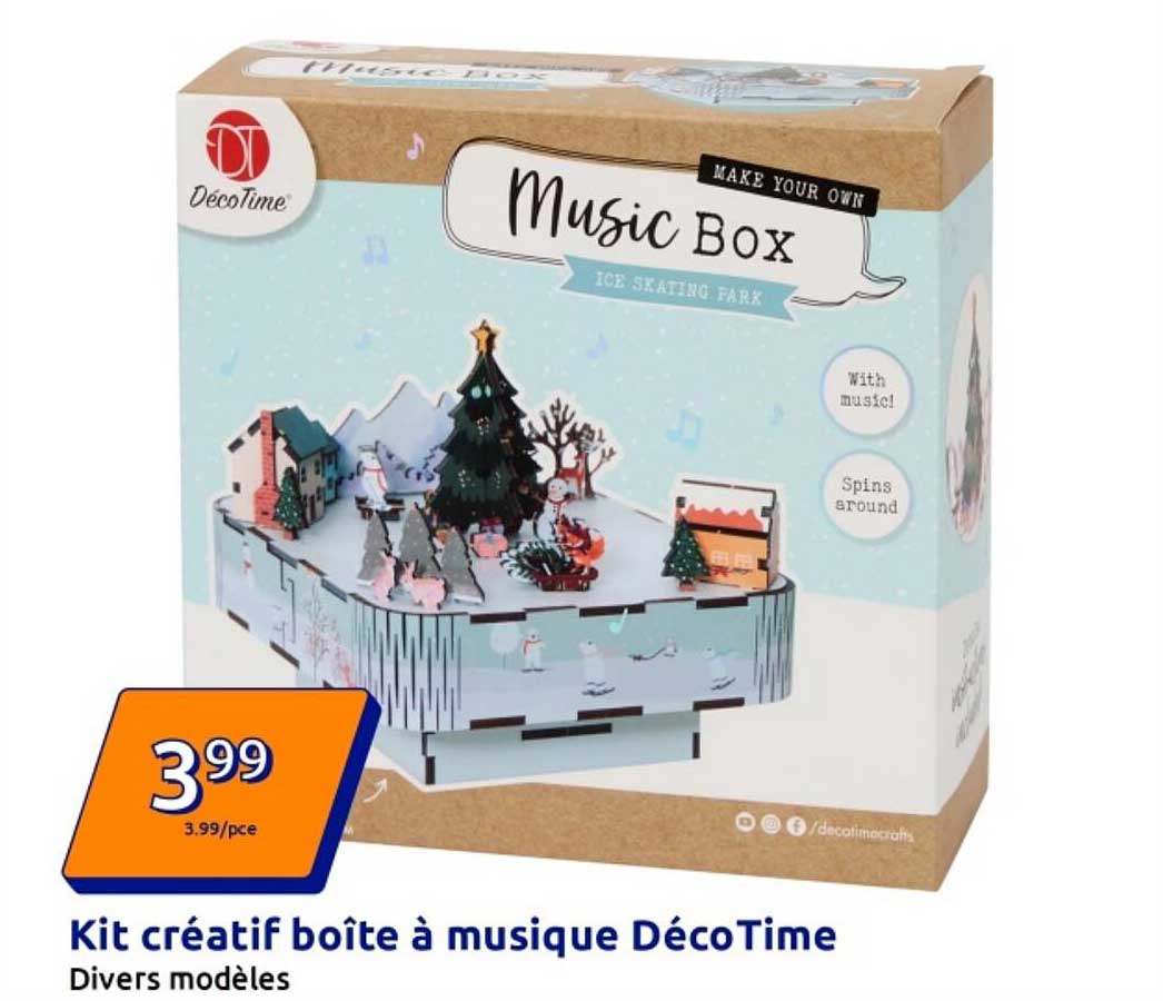 Kit créatif boîte à musique DécoTime
