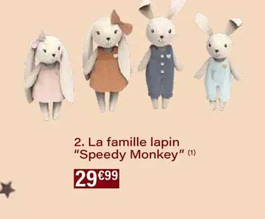 La famille lapin "Speedy Monkey"