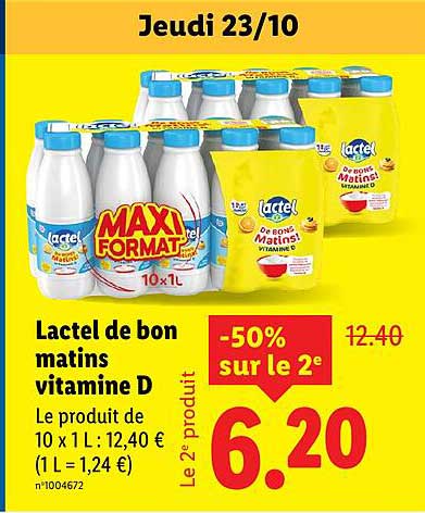 Lactel de bon matins vitamine D