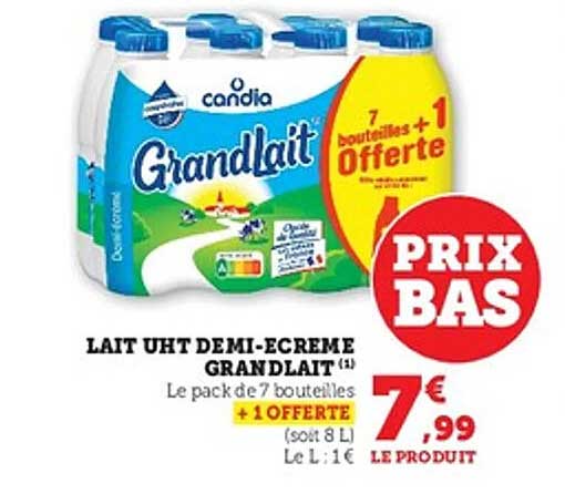 LAIT UHT DEMI-ECREME GRANDLAIT