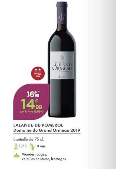 LALANDE-DE-POMEROL Domaine du Grand Ormeau 2019