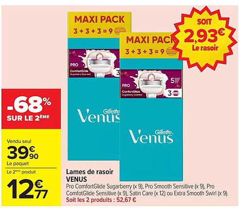 Lames de rasoir VENUS